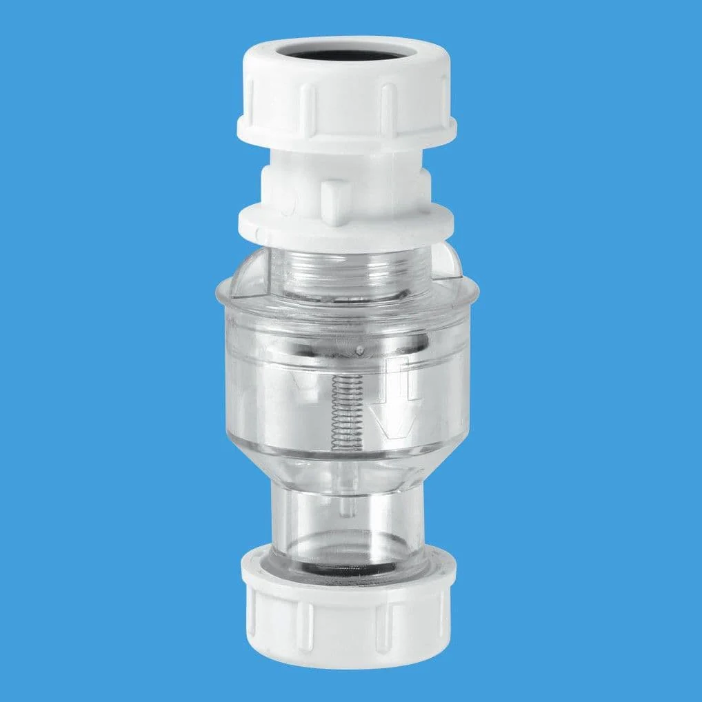 22mm Tunvalve Straight Through (Clear) Non Return Trap