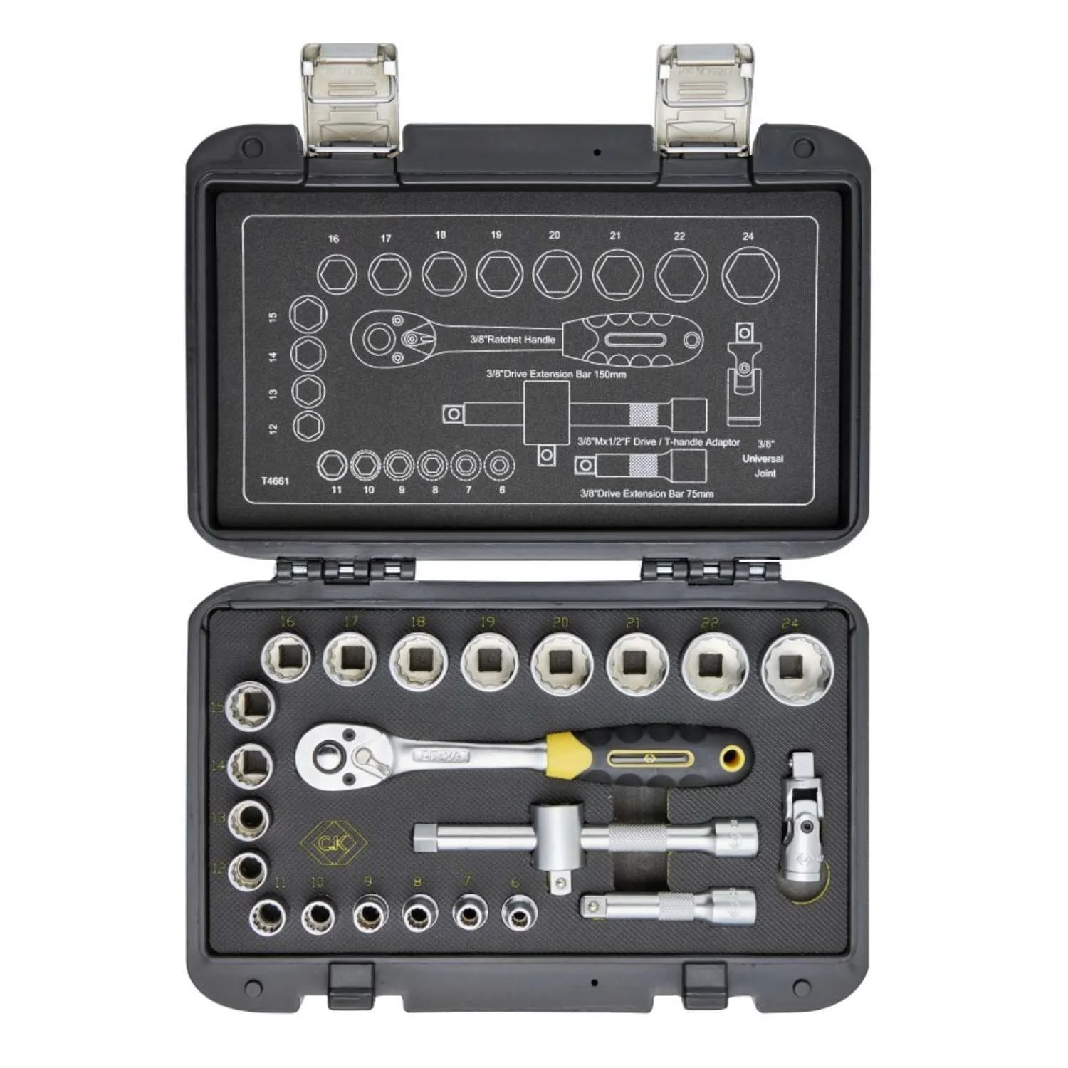 C.K Sure Drive 23 Piece Socket Set 3/8" Drive T4661