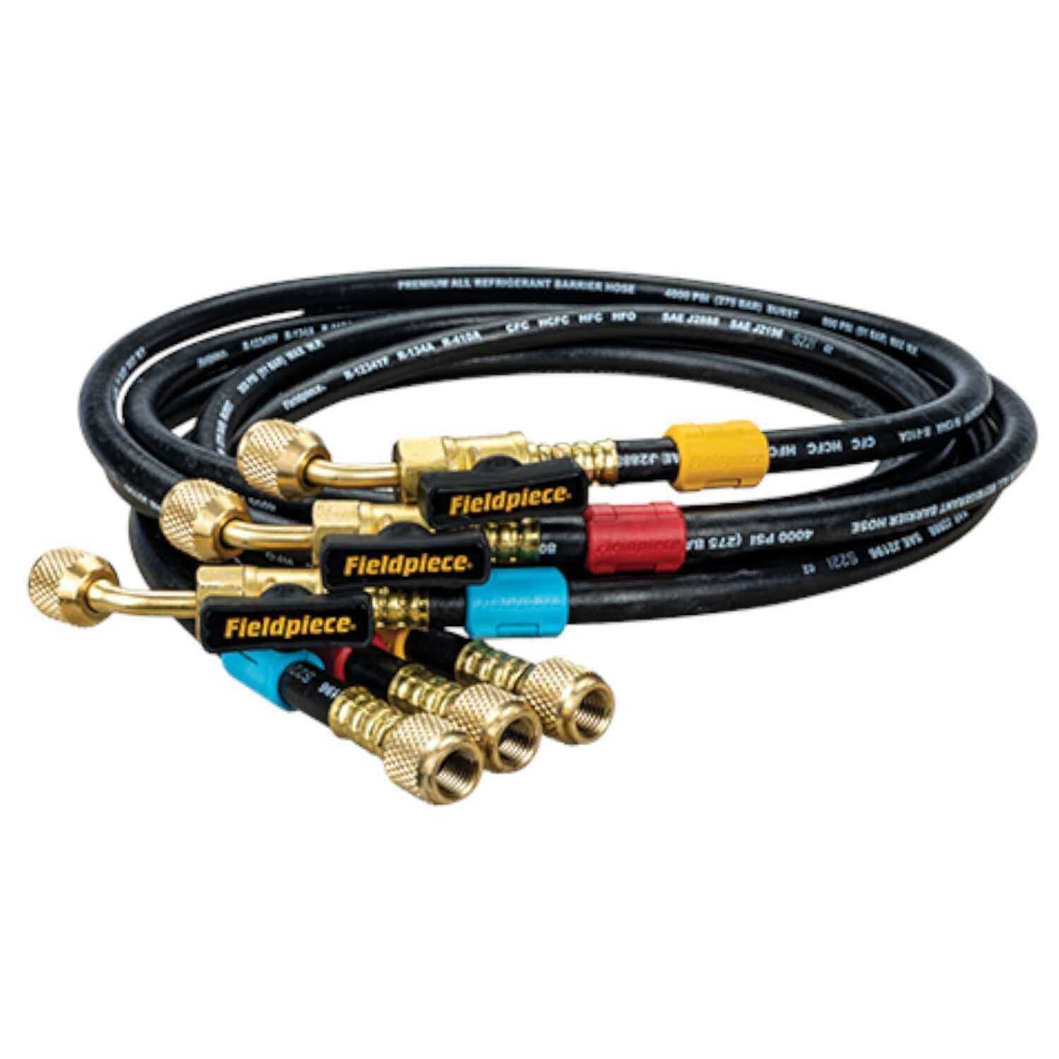 Fieldpiece Air Con Ball Valve Hose Set 5/16" R32 R410A - Image 2