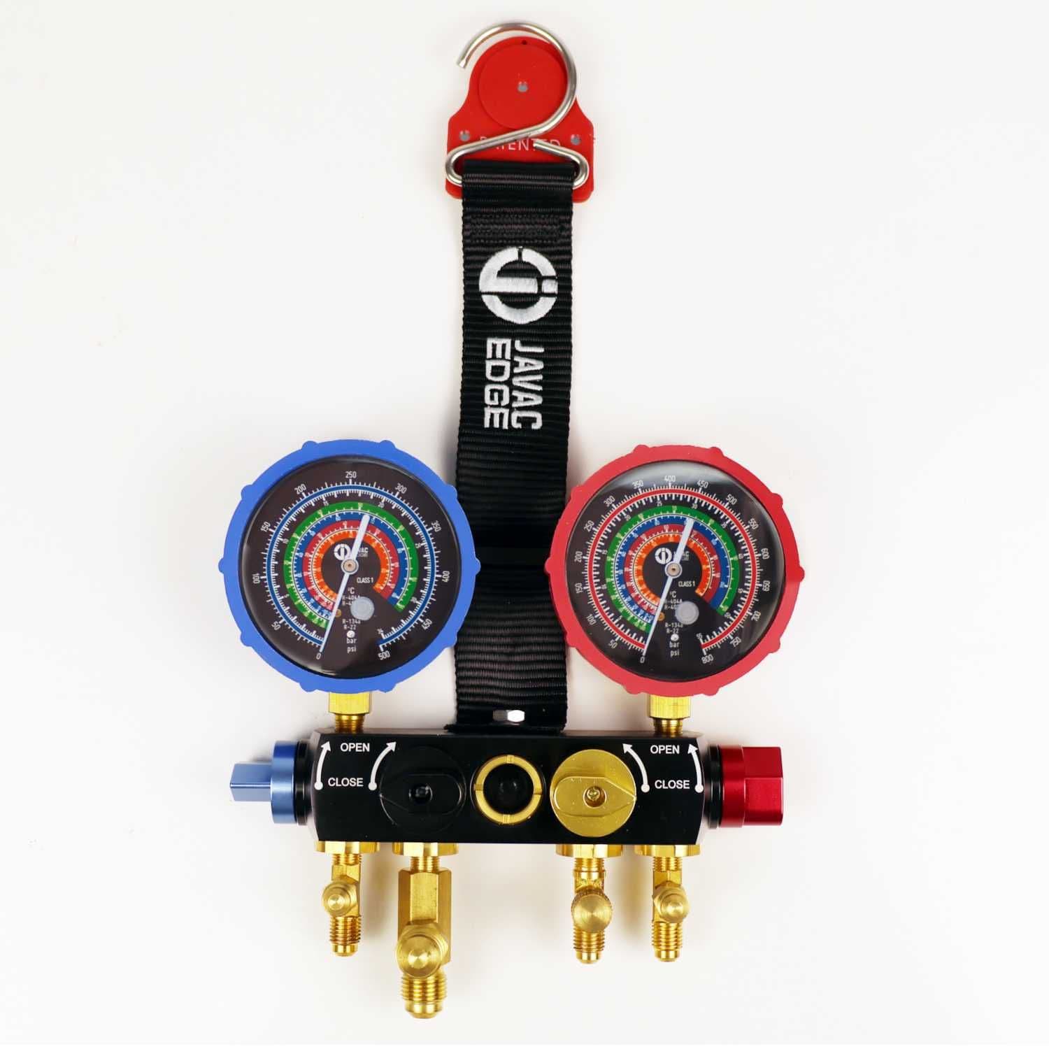 Javac Edge Air Con Manifold Gauge Set 4V R32/R410A/R290/R600a - Image 2