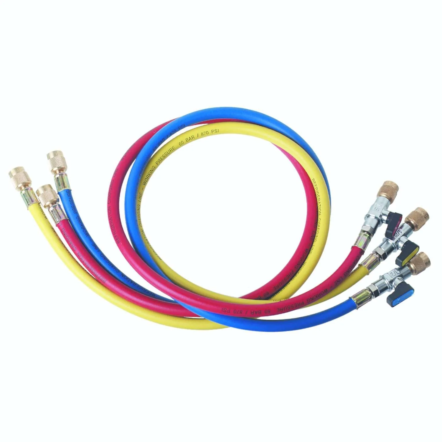 Javac Hose Set 1/4" SAE with Ball Valve 72"
