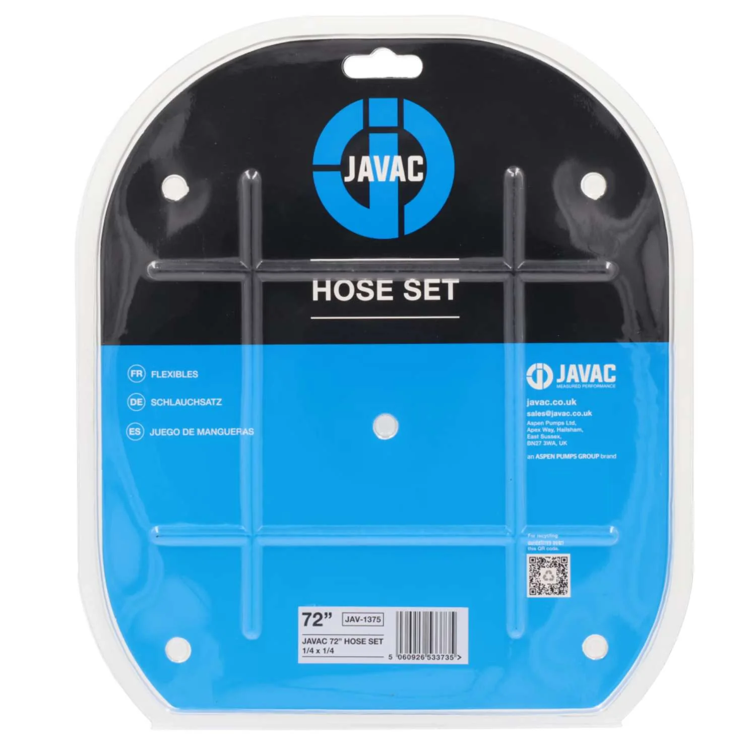 Javac Refrigeration Hose Set 72" 1/4" x 1/4" SAE - Image 2
