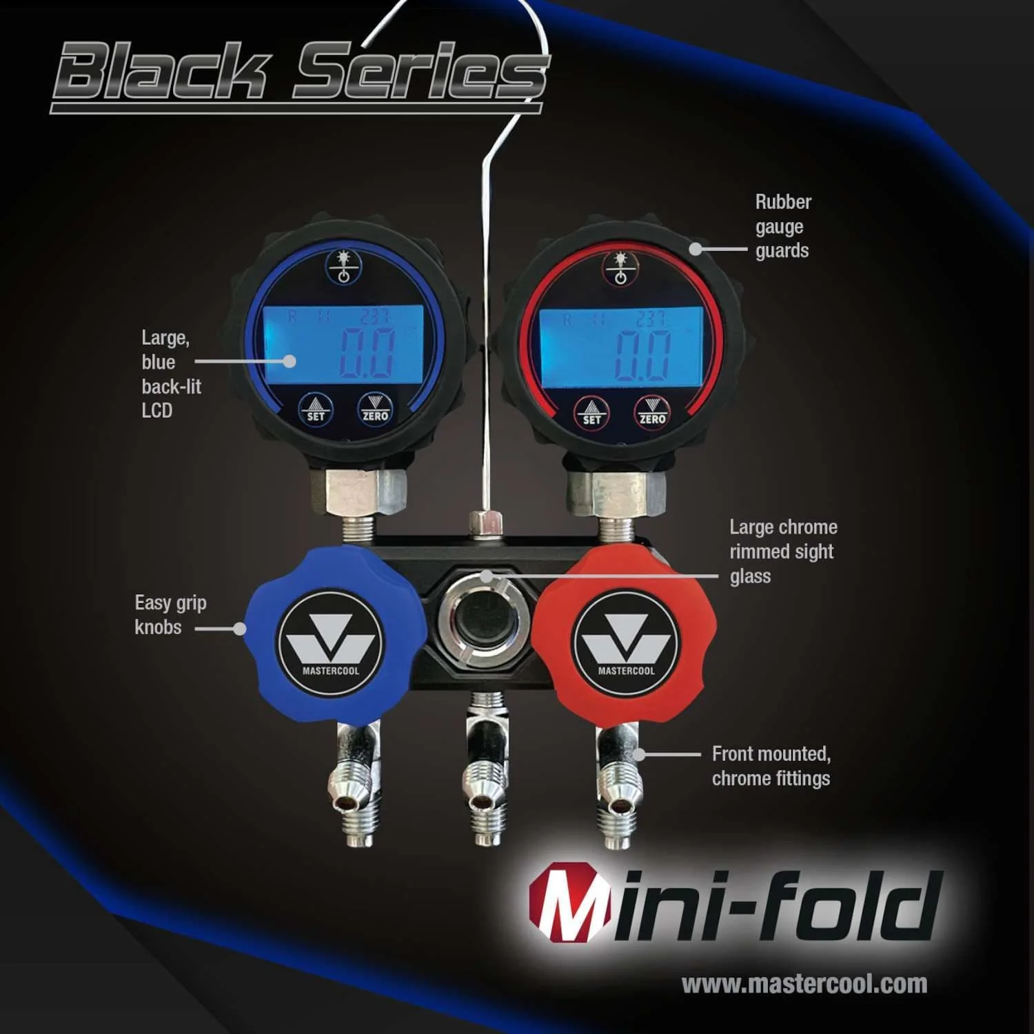 Mastercool Mini Fold Refrigeration Digital Manifold Set - Image 4