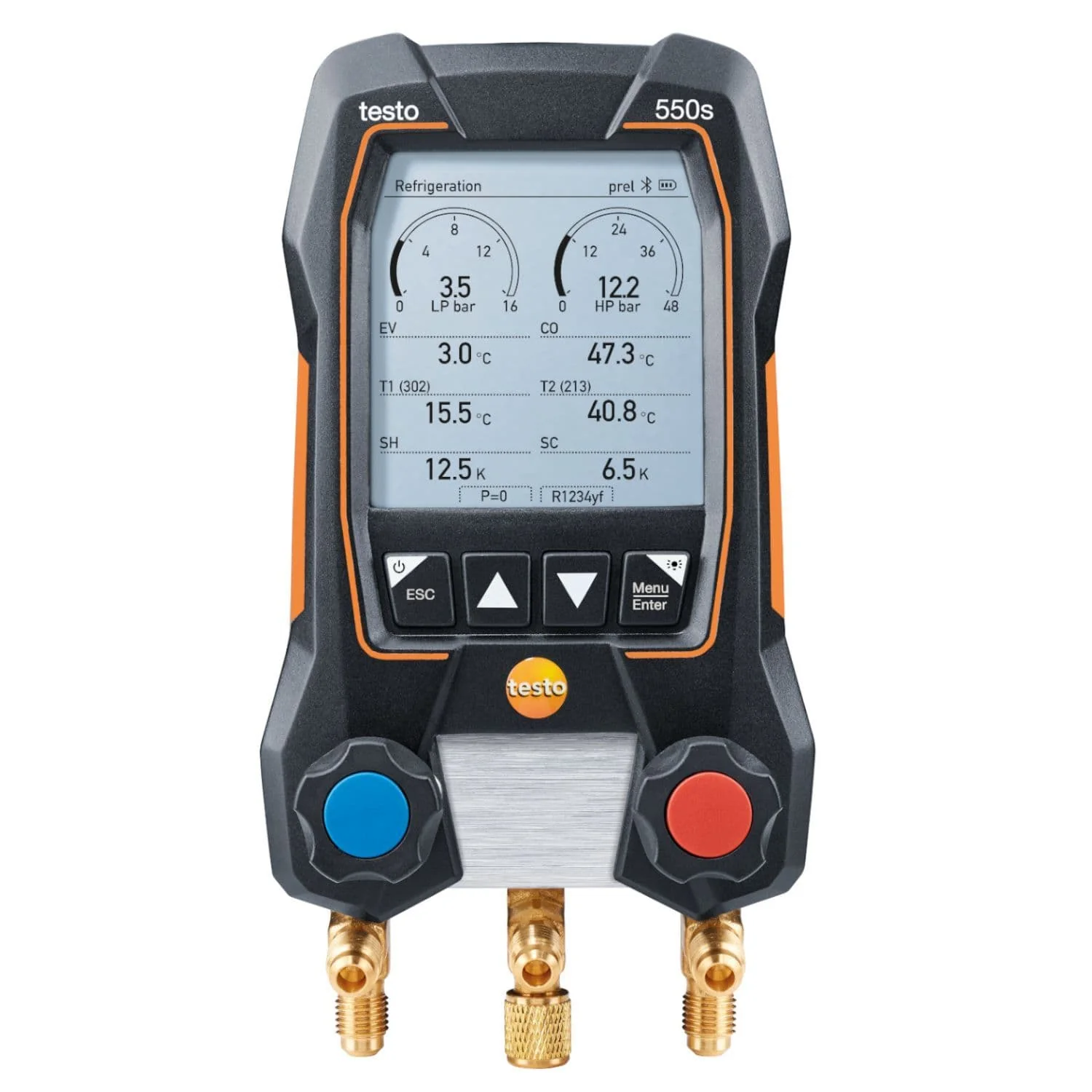 Testo 550s Digital Smart Set 2 Way Refrigeration Manifold 0564 5502 02 - Image 2