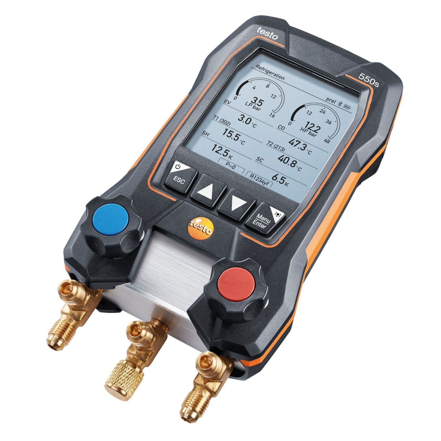 Testo 550s Digital Smart Set 2 Way Refrigeration Manifold 0564 5502 02 - Image 3